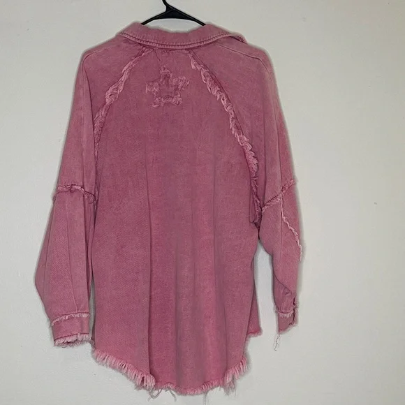 POL Pink Textured Shirt - Picture 3 of 5
